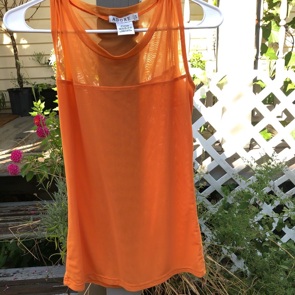 Adore sheer athletic tank top
